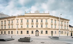 Der künftige Standort vom Haus der Geschichte Österreich, von der Mariahilferstraße aus gesehen. ...