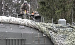 Ende Dezember vom russischen Verteidigungsministerium veröffentlichte Aufnahmen zeigen das ...