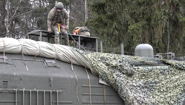 Ende Dezember vom russischen Verteidigungsministerium veröffentlichte Aufnahmen zeigen das ...