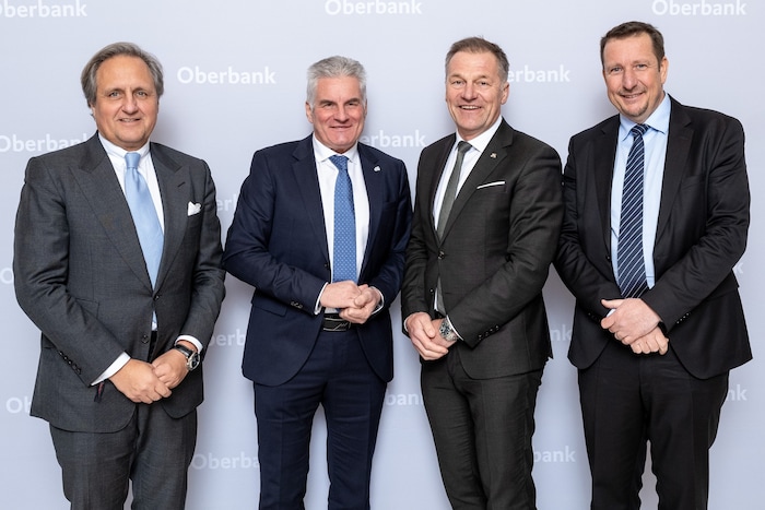Christian Skilich (Lenzing AG), Karl Lehner (OÖG), Reinhard Pohn und Gregor Pilgram (Generali)