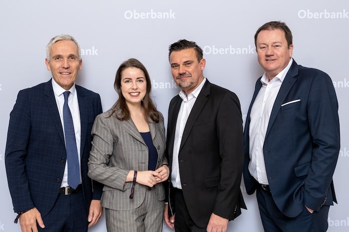 Gerhard Leitner (LIMAK), Lisa Sigl (WK OÖ), Roland Fürst und Helmut Herzog (Hofmann Personal)