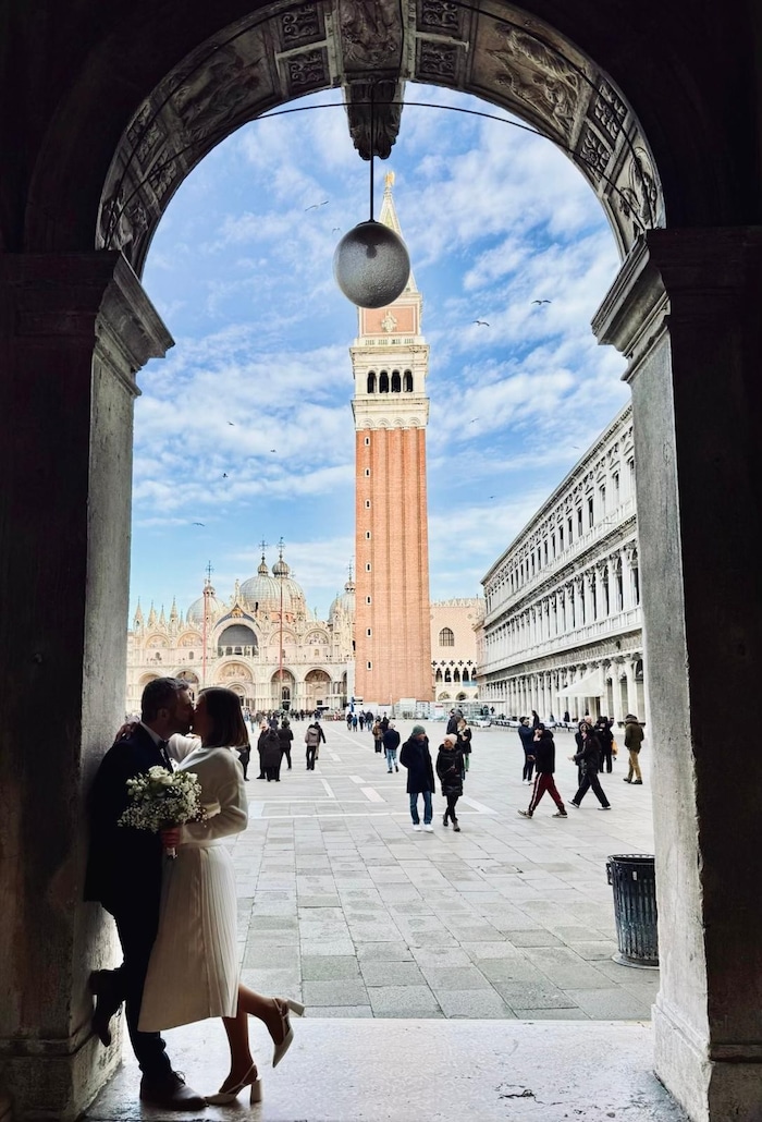 Romantic: The Family Minister got married in Venice.