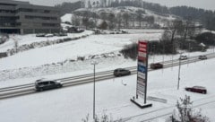 Auch die „Krone“-Redaktion in Klagenfurt wurde noch einmal in ein weißes Gewand gehüllt.