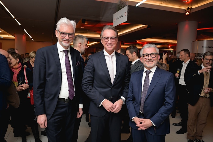 Verbund-Chef Michael Strugl, Energie AG – CEO Leonhard Schitter und Voestalpine-Boss Herbert ...