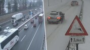 Dichter Verkehr schon in der Früh beim Grenzübergang Kufstein Kiefersfelden (links). Am ...