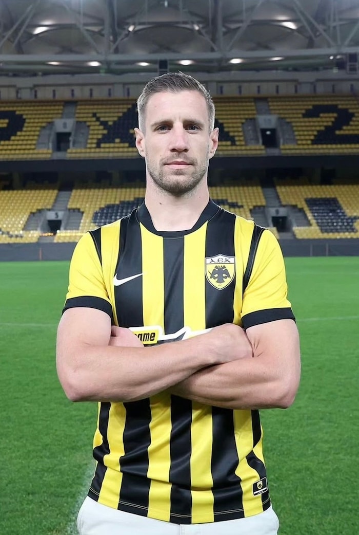 Auf ihn muss der LASK aufpassen: AEK-Stürmer Barnabas Varga
