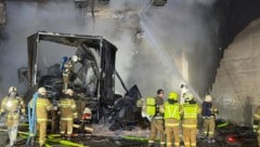 Der Lkw ließ im Tunnel sogar den Beton schmelzen.