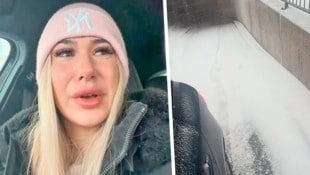 Pflegekraft Celina wollte eigentlich zu ihren Patienten, doch der Schnee machte ihr einen Strich ...