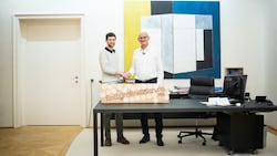 Landeshauptmann Anton Mattle und Unternehmer Philipp Huter (Huter &amp; Söhne).