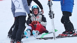 Magdalena Egger nach ihrem Sturz in Altenmarkt-Zauchensee