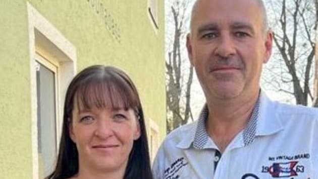 Regina Pfleger mit ihrem Lebesnpartner Andreas Mitterhuber. Er verunglückte tödlich.