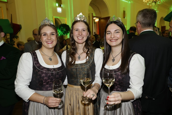 Auch die steirische Weinkönigin Magdalena Niederl (Mitte) genoss den Ball.