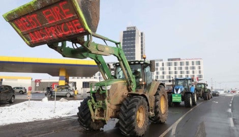 Die Demonstration stand unter dem Motto „Gesunde Lebensmittel für Europa – Nein zu Mercosur“.