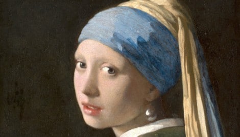 Jan Vermeers wertvolles Barockmädchen mit Perlenohrring. 
