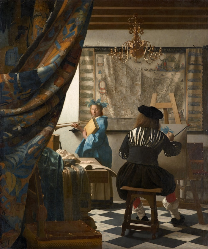 Um 1666/1668 malte Jan Vermeer seine Allegorie auf die Malkunst.