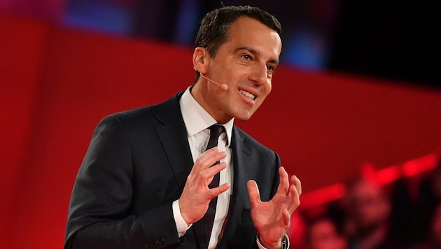Christian Kern bei der Präsentation seines „Plan A“ 2017 in Wels