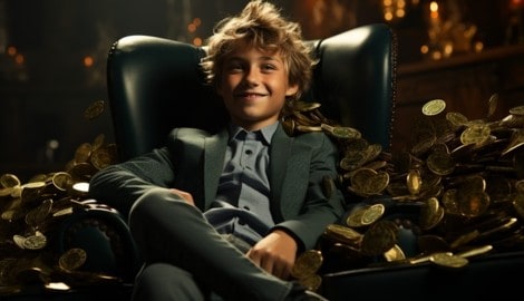 Kinder von Eltern, die geschickt investieren, haben gut lachen.