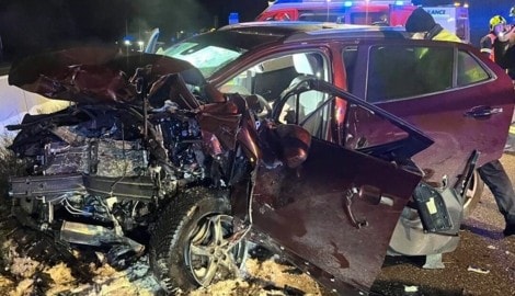 Schwerer Geisterfahrerunfall auf der A22.