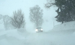 Der Wind verweht den Schnee dieser Tage vielerorts.