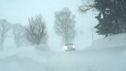 Der Wind verweht den Schnee dieser Tage vielerorts.