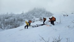 Die Bergretter eilten zur Hilfe.