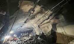 Das Feuer zerstörte Fahrbahn, technische Einrichtungen, die Tunnelwände und die -decke.