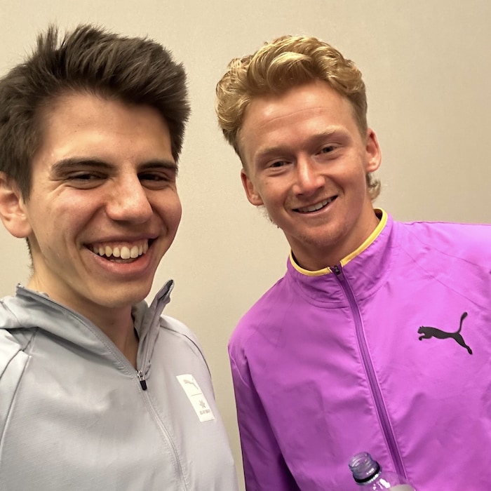 Aaron Gruen (links) und Rory Linkletter, der kanadischen Rekord lief.