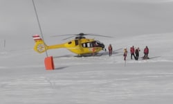 Mehrere Hubschrauber standen im Einsatz, unter anderem der Alpin5.
