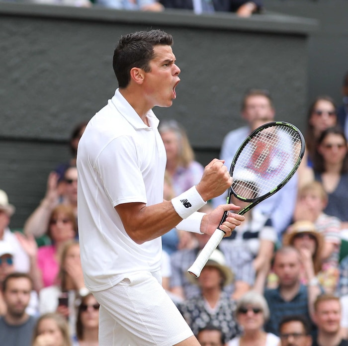Milos Raonic besiegte Roger Federer 2016 im Finalspiel in Brisbane und sicherte sich seinen ...