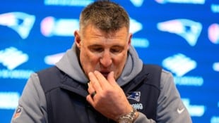 Patriots-Coach Mike Vrabel kassierte eine blutige Lippe.
