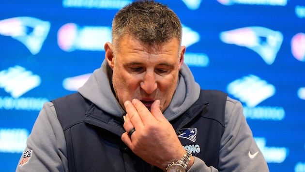 Patriots-Coach Mike Vrabel kassierte eine blutige Lippe.