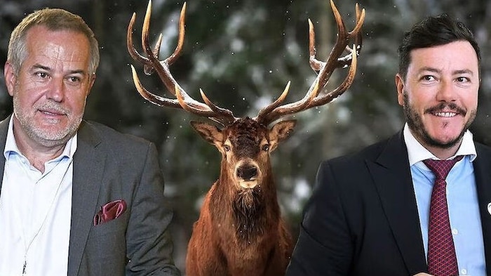 Jagdfreunde Siegfried Wolf (li.) und René Benko