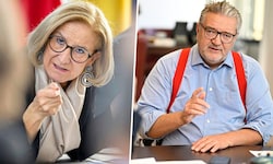Zwischen der Niederösterreichischen Landeshauptfrau Johanna Mikl-Leitner und der Wiener Politik ...