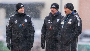 Manfred Schmid (r.), Christian Mayrleb (M.) &amp; Co. fahren am Dienstag nach Catez.