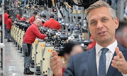 Minister Wolfgang Hattmannsdorfer war am Montag zu Besuch bei Motorenhersteller BRP-Rotax in OÖ.
