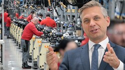 Minister Wolfgang Hattmannsdorfer war am Montag zu Besuch bei Motorenhersteller BRP-Rotax in OÖ.