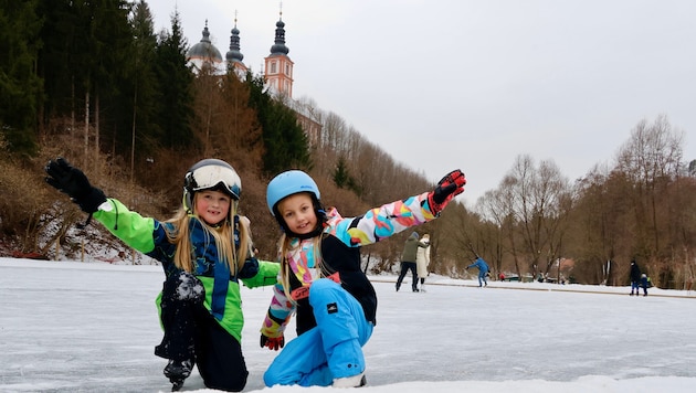 In Graz kann man in Mariatrost (Foto) und sogar am Hilmteich eislaufen.