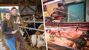 Stolze Spar-Bauern: Die Familie Kreuzer (li.) aus Krottendorf (NÖ) liefert wertvolle ...