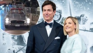 Toto und Susie Wolff in ihrem Mercedes-Benz 300 SL Roadster