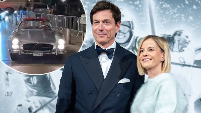 Toto und Susie Wolff in ihrem Mercedes-Benz 300 SL Roadster