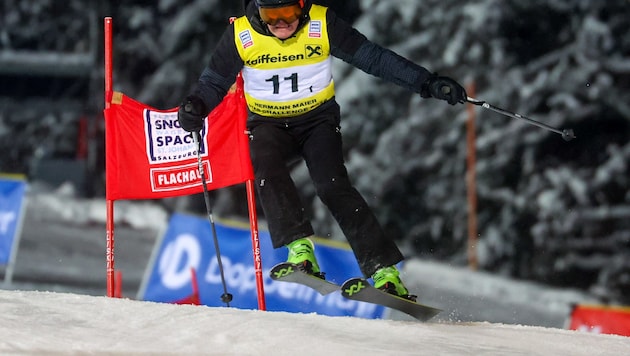 Bernhard Russi wagte sich am Montagabend auf die Hermann Maier-Weltcupstrecke.