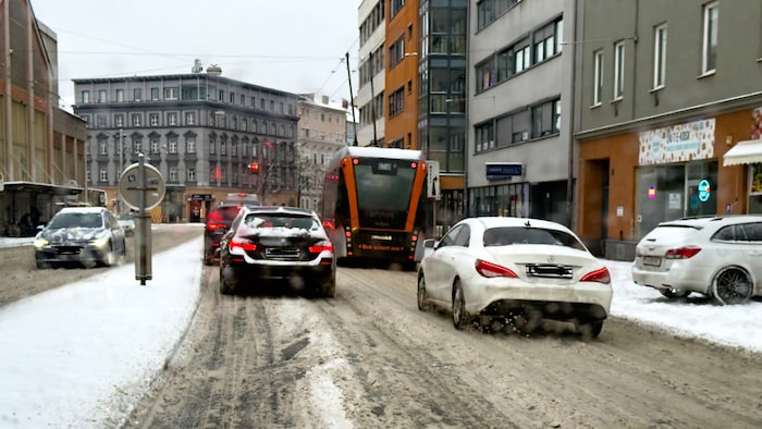 Auch bei der Unionkreuzung herrschten tief winterliche Verhältnisse.