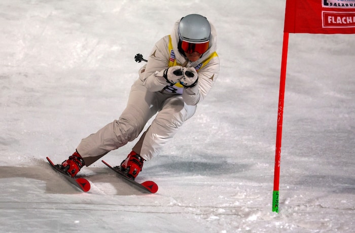 Michaela Kirchgasser fuhr am Montagabend auch bei der Hermann Maier Star Challenge mit.