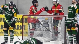 Die Reifnitz Trouts (rot) zerlegen die Adler aus Völkermarkt.