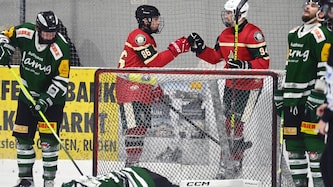 Die Reifnitz Trouts (rot) zerlegen die Adler aus Völkermarkt.