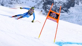 Giovanni Franzoni war am Dienstag klar der Schnellste in Wengen.