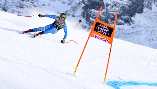 Giovanni Franzoni war am Dienstag klar der Schnellste in Wengen.