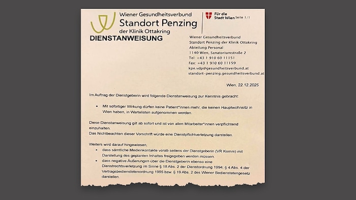 The "internal" service instruction under discussion