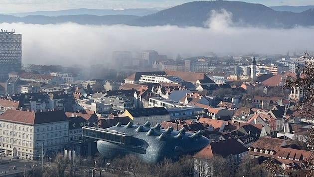 Graz ist für die häufige Inversionswetterlage bekannt.