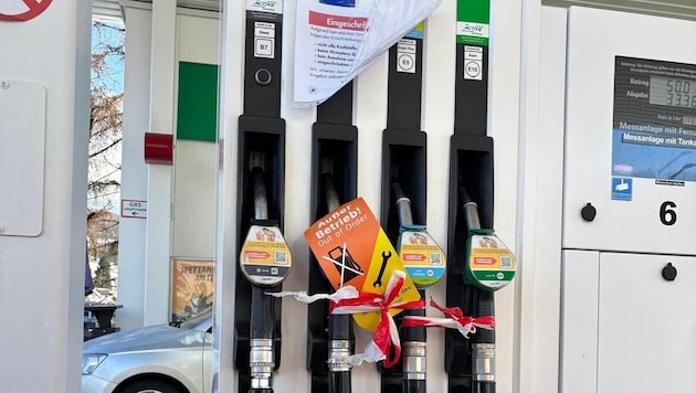 In Linz-Gründberg ist kein Benzin verfügbar.